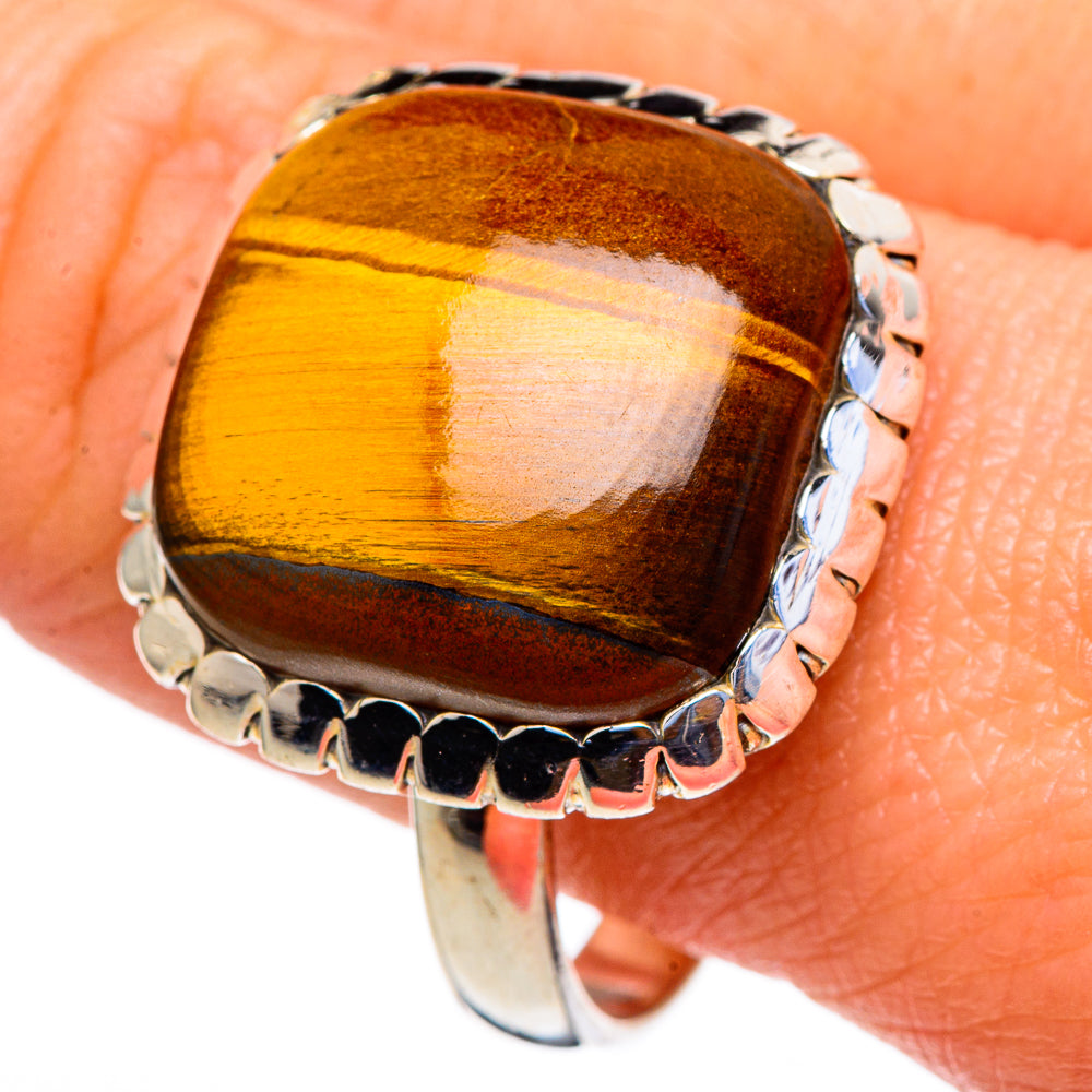 Tiger Eye Rings handcrafted by Anasilvercos - RING98046