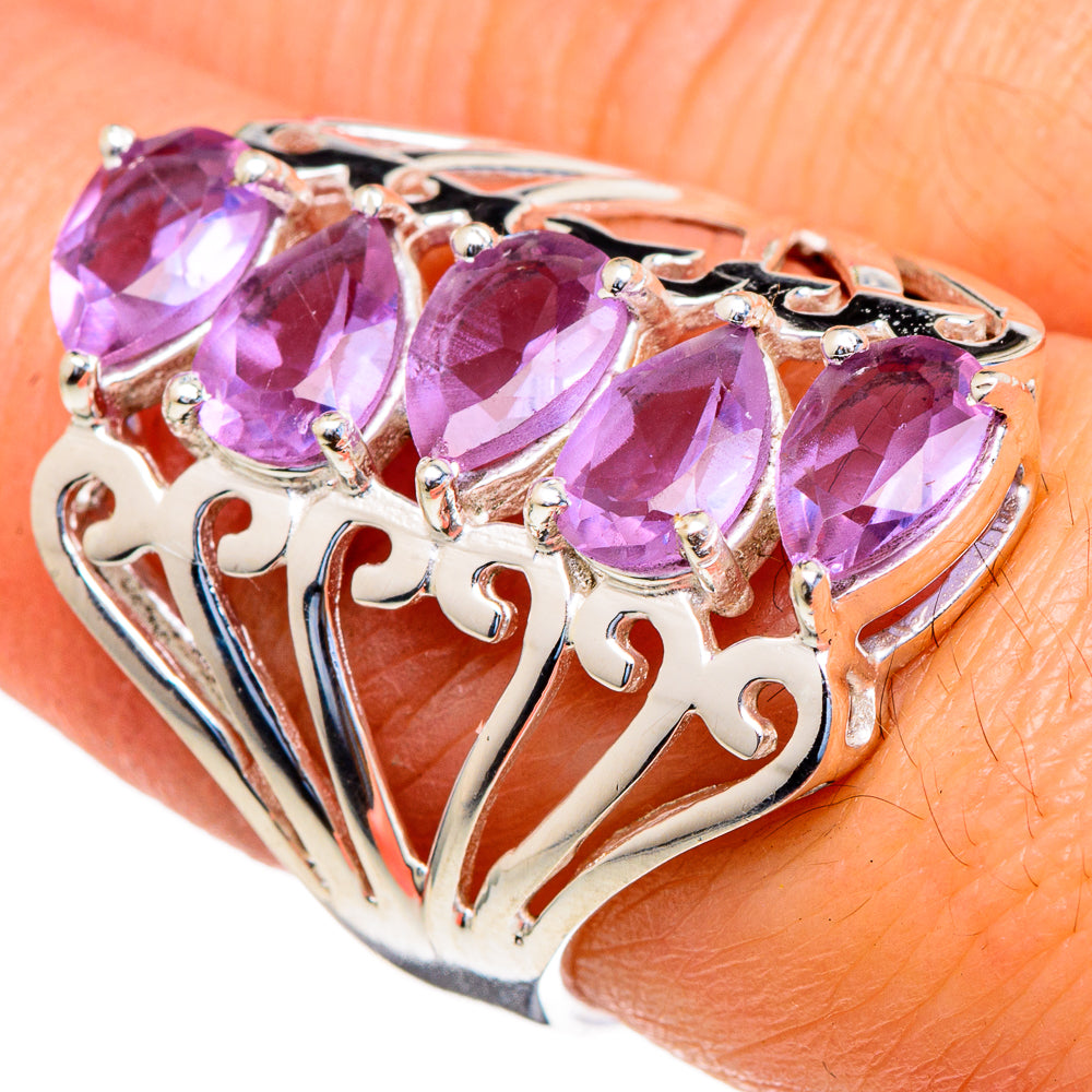 Color Change Alexandrite (lab.) Rings handcrafted by Anasilvercos - RING98056