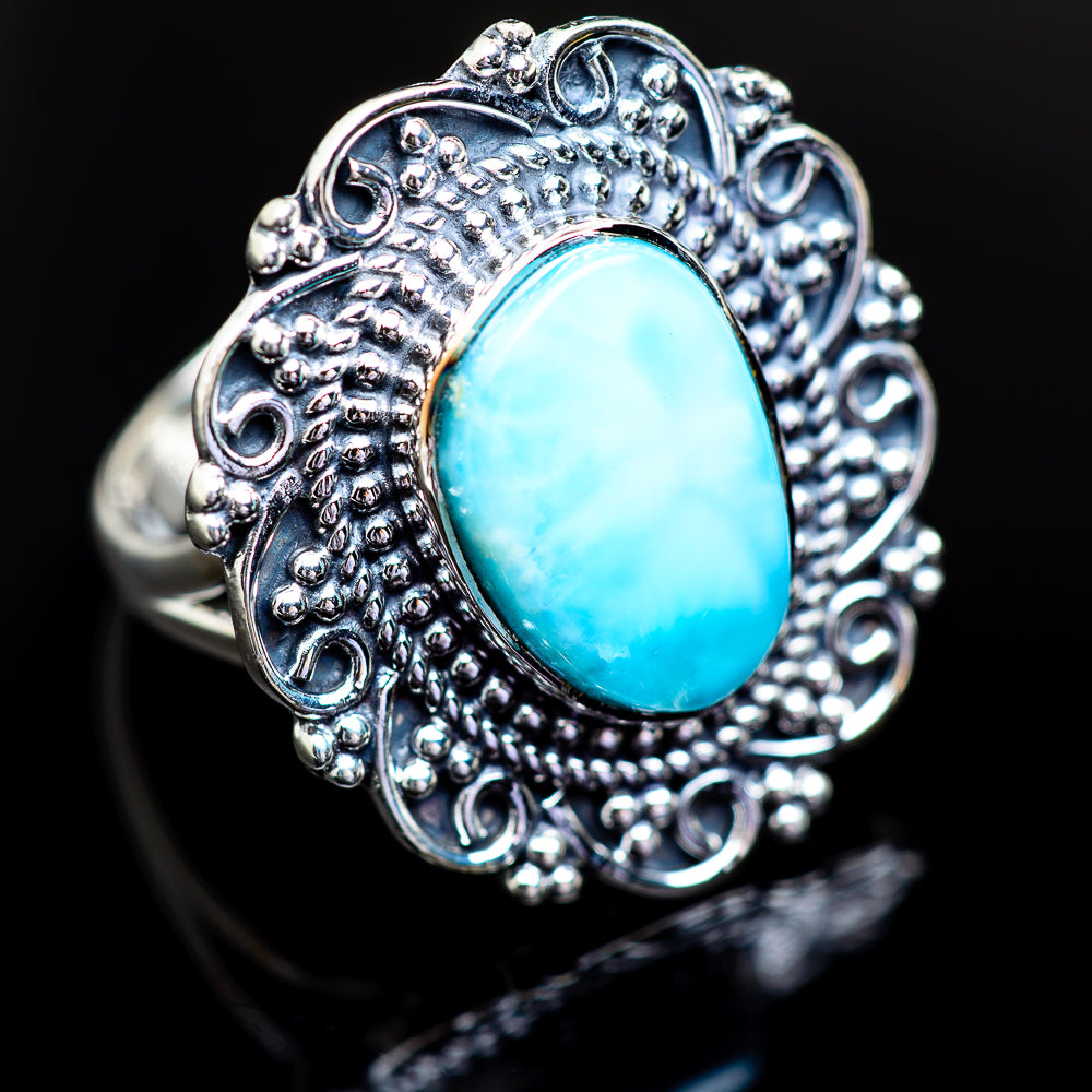 Larimar Rings handcrafted by Anasilvercos - RING980595