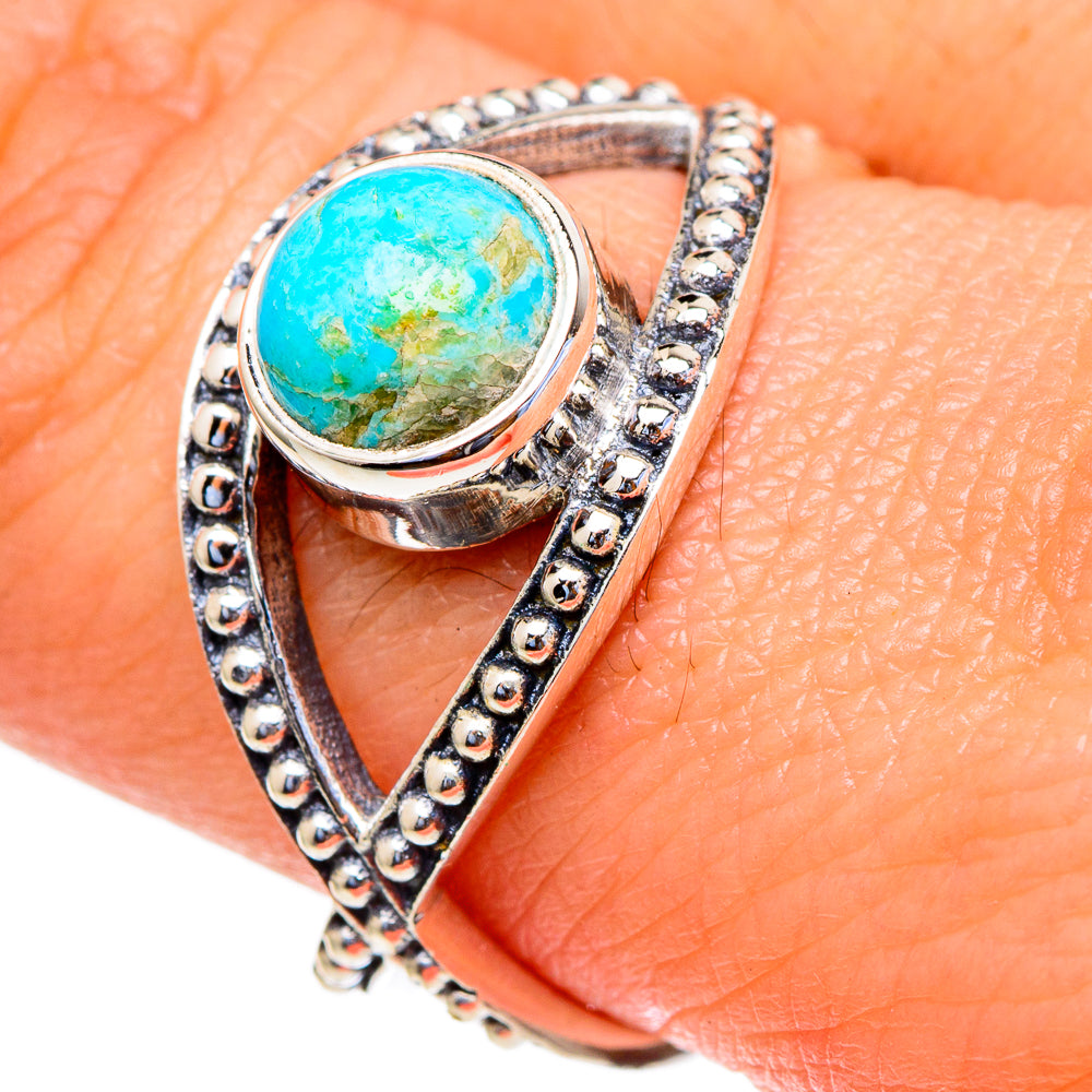 Chrysocolla Rings handcrafted by Anasilvercos - RING98079