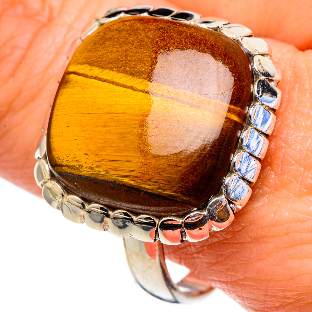 Tiger Eye Rings handcrafted by Anasilvercos - RING98085