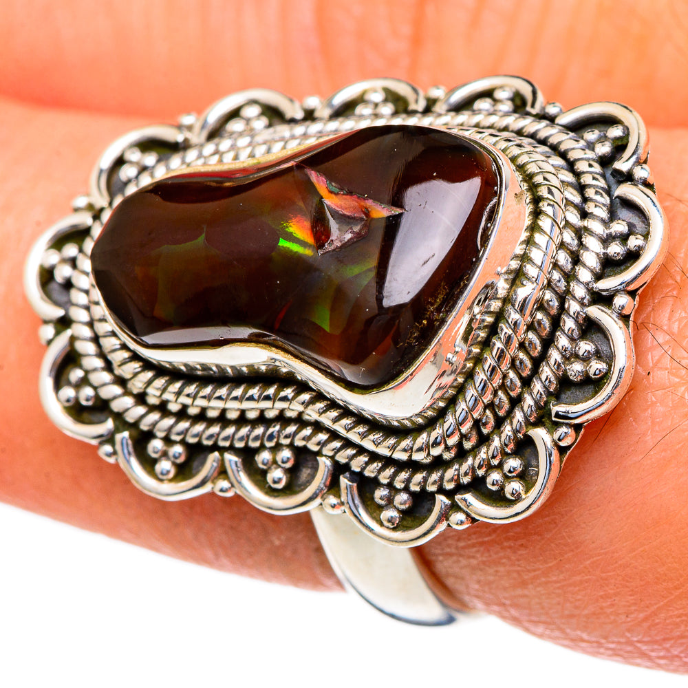 Mexican Fire Agate Rings handcrafted by Anasilvercos - RING98086