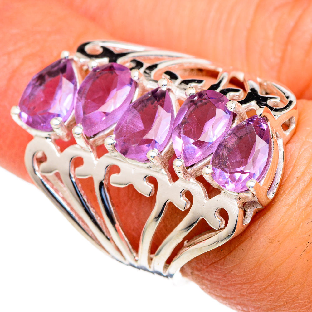 Color Change Alexandrite (lab.) Rings handcrafted by Anasilvercos - RING98093