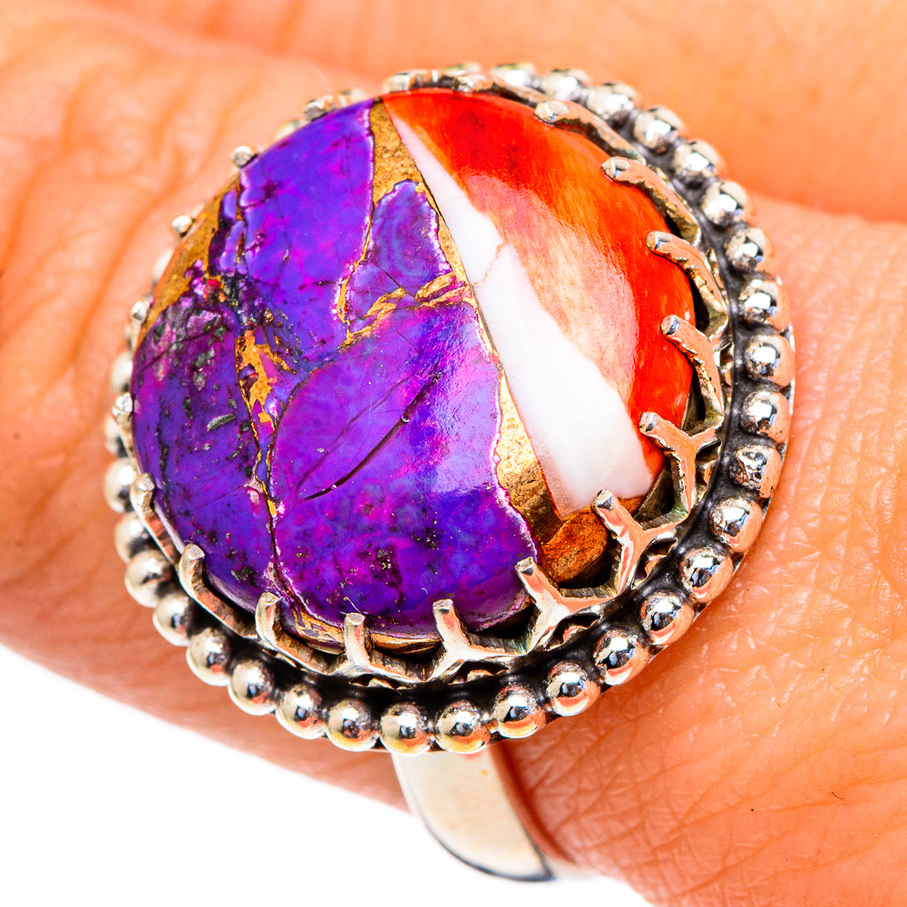 Spiny Oyster Turquoise Rings handcrafted by Anasilvercos - RING98103
