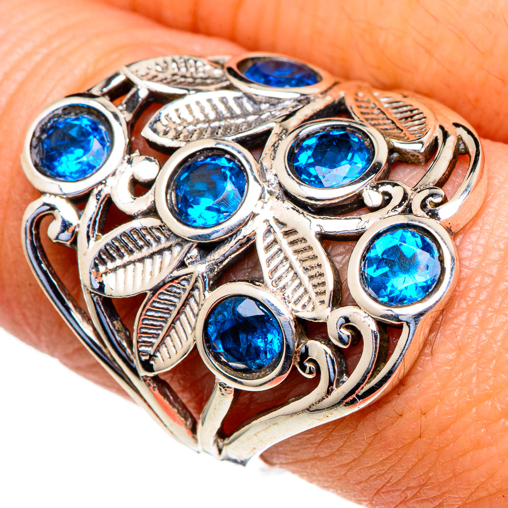 Faceted Apatite Rings handcrafted by Anasilvercos - RING98113