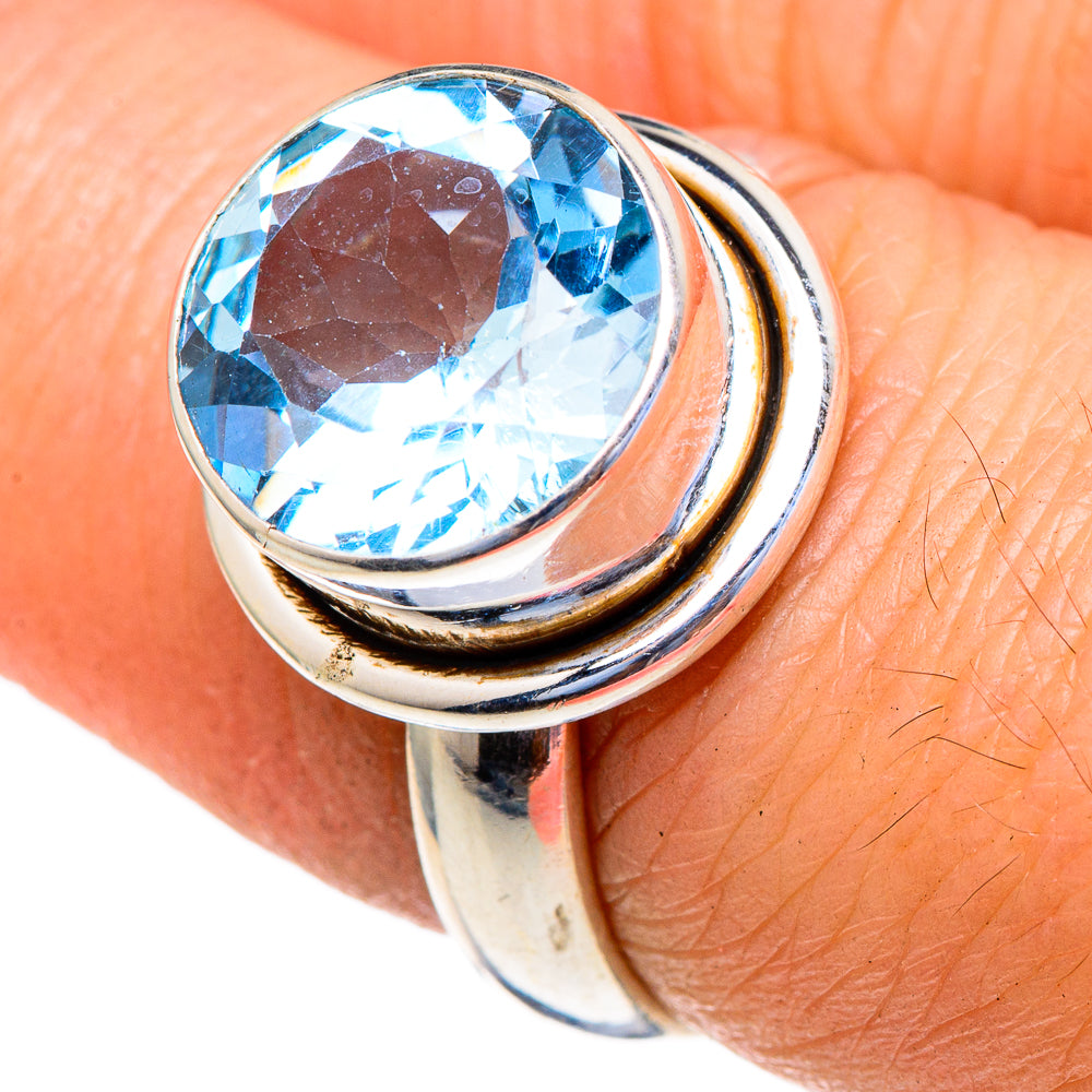 Blue Topaz Rings handcrafted by Anasilvercos - RING98114