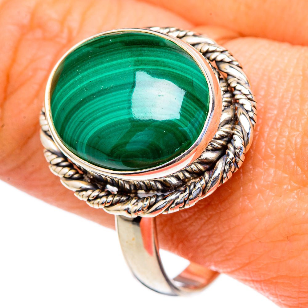 Malachite Rings handcrafted by Anasilvercos - RING98119