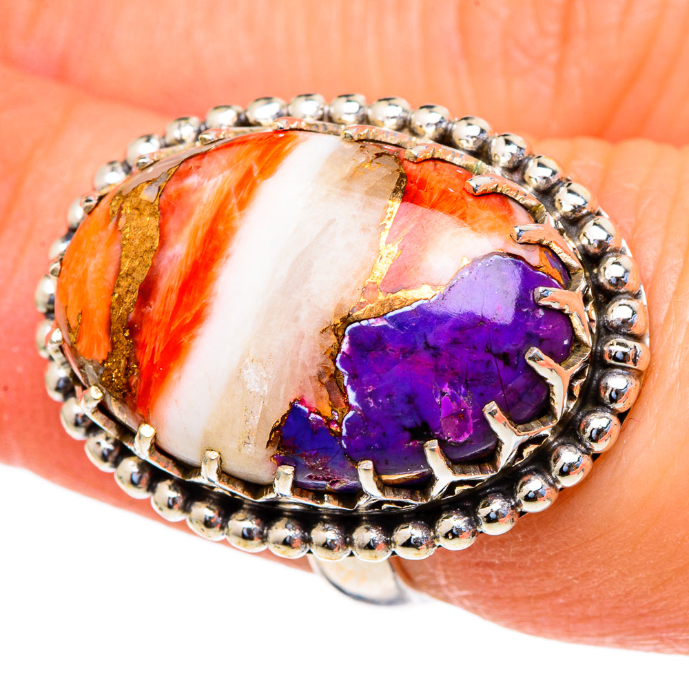 Spiny Oyster Turquoise Rings handcrafted by Anasilvercos - RING98138