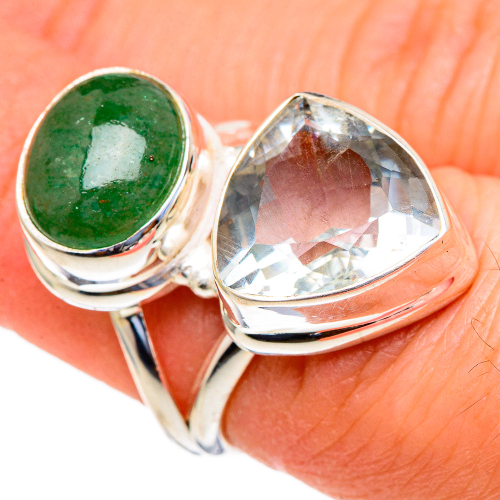 Green Amethyst Rings handcrafted by Anasilvercos - RING98153