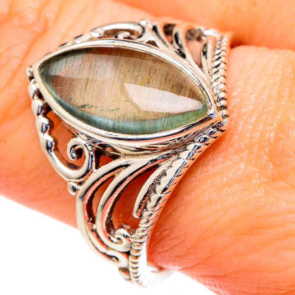Aqua Chalcedony Rings handcrafted by Anasilvercos - RING98173