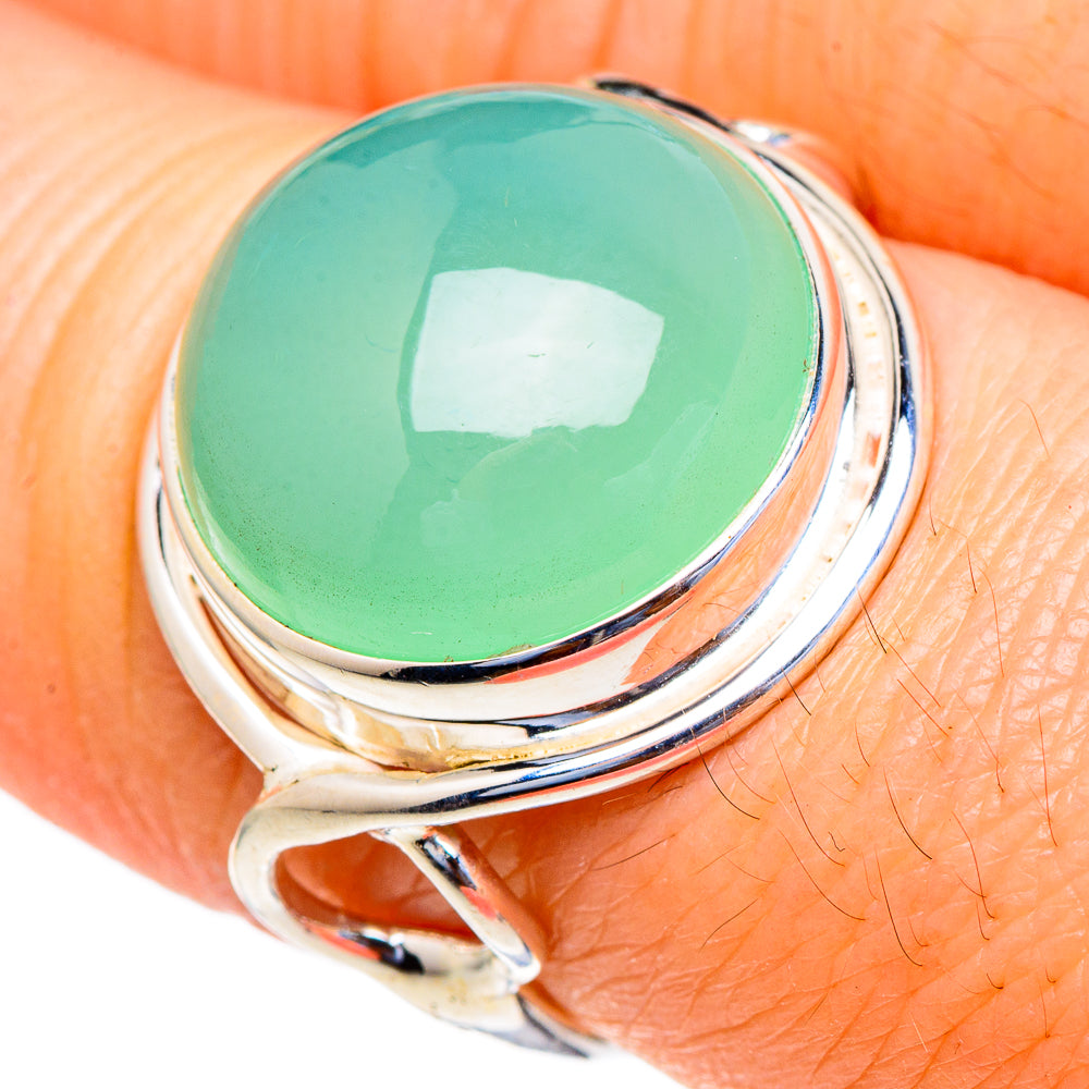 Chrysoprase Rings handcrafted by Anasilvercos - RING98179
