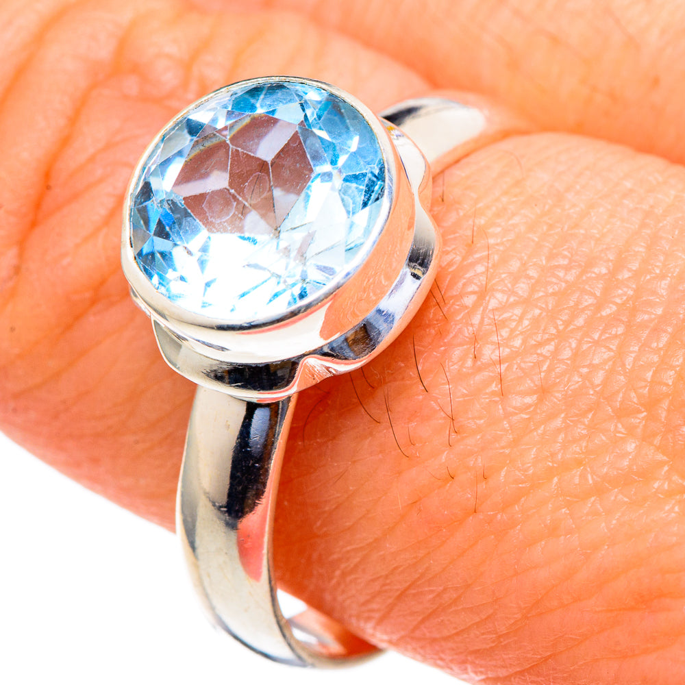 Blue Topaz Rings handcrafted by Anasilvercos - RING98207