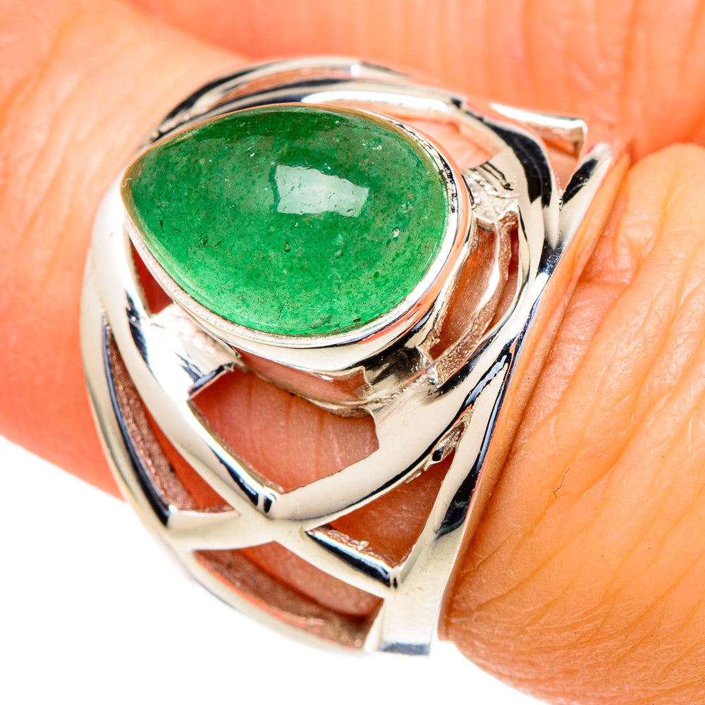 Green Aventurine Rings handcrafted by Anasilvercos - RING98210