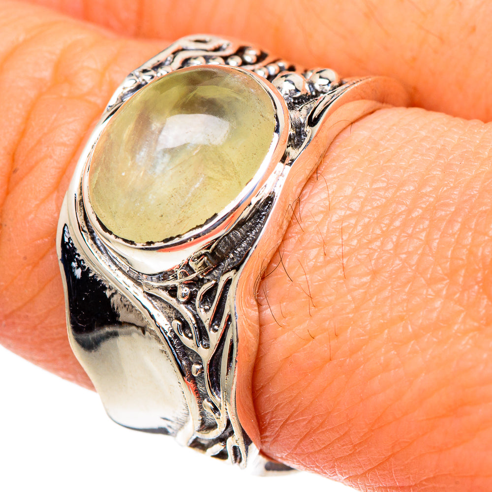Prehnite Rings handcrafted by Anasilvercos - RING98211