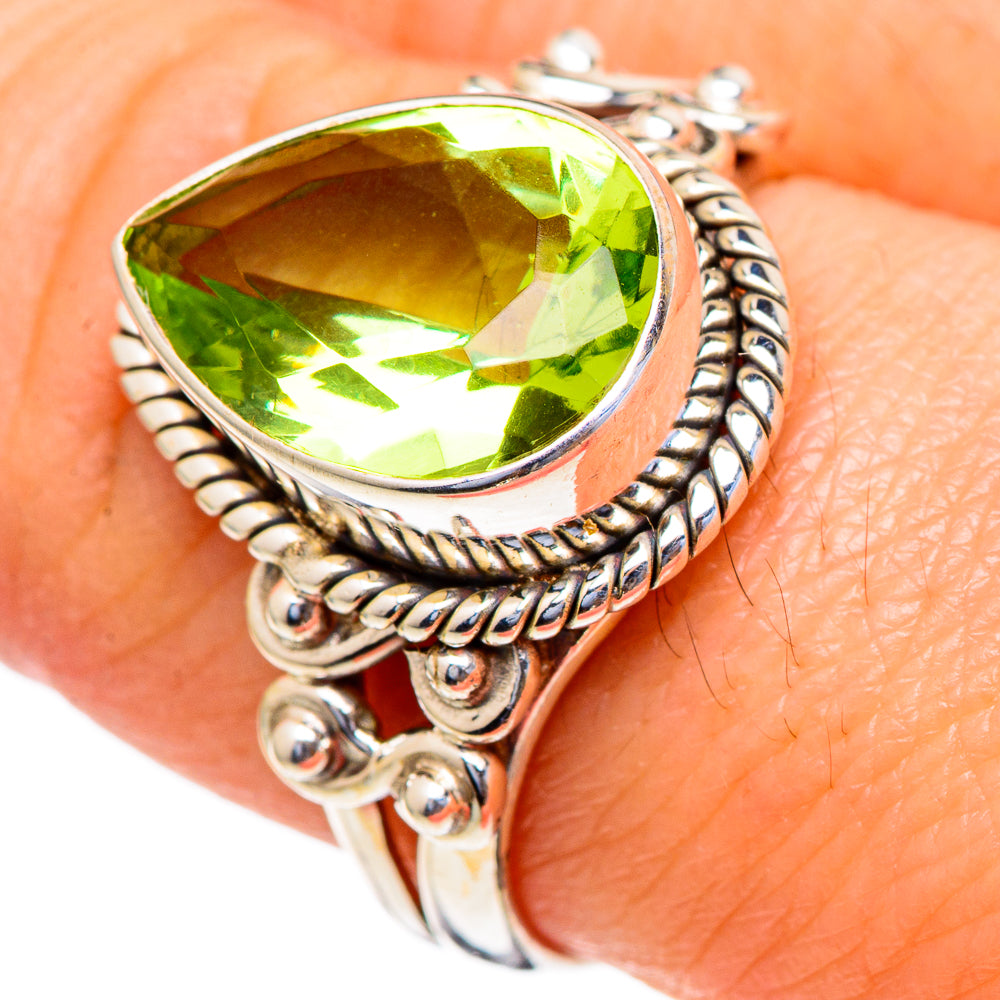 Peridot Rings handcrafted by Anasilvercos - RING98212