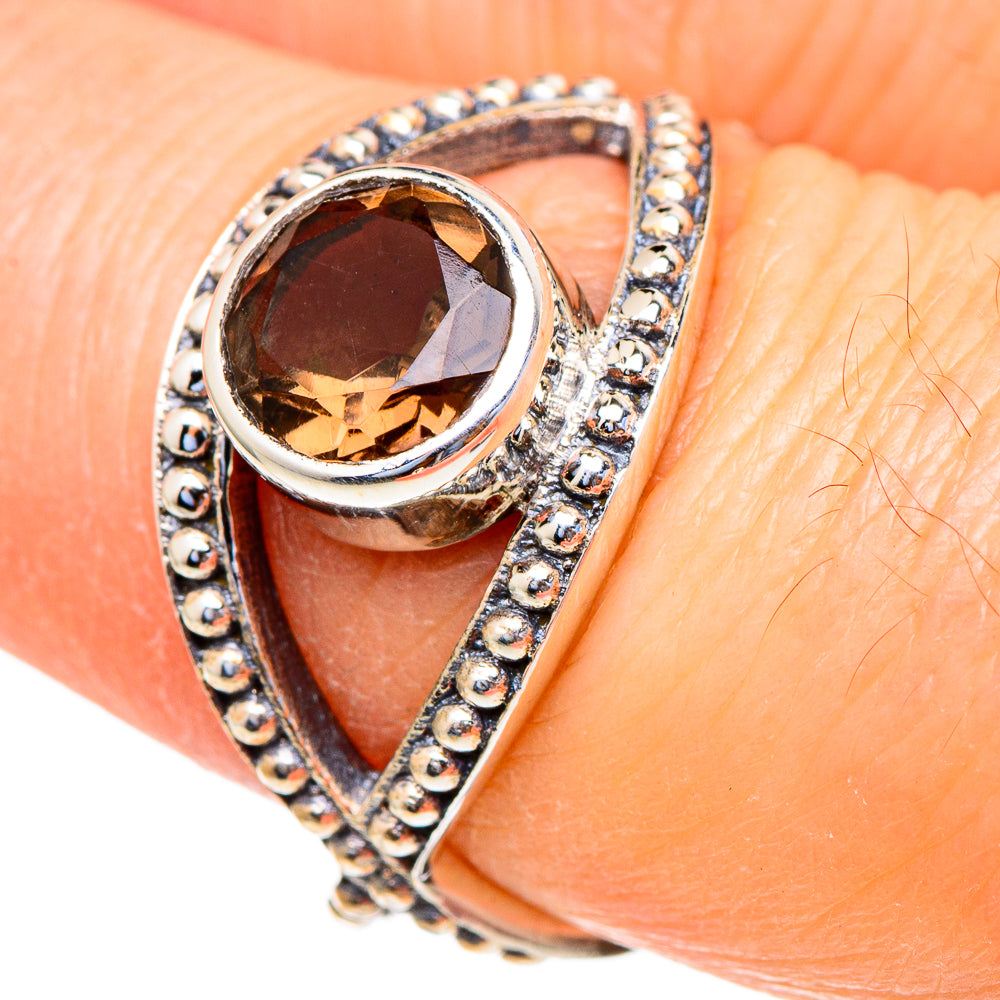 Smoky Quartz Rings handcrafted by Anasilvercos - RING98215