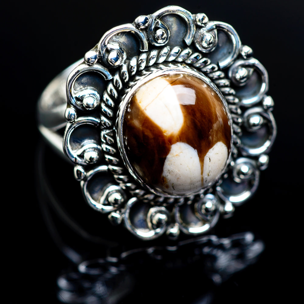 Peanut Wood Jasper Rings handcrafted by Anasilvercos - RING982207
