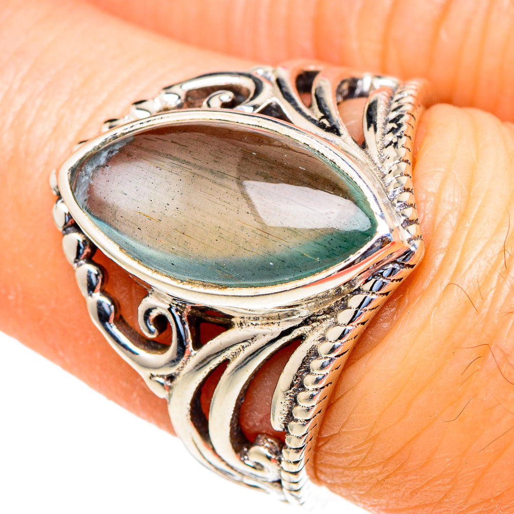 Aqua Chalcedony Rings handcrafted by Anasilvercos - RING98232