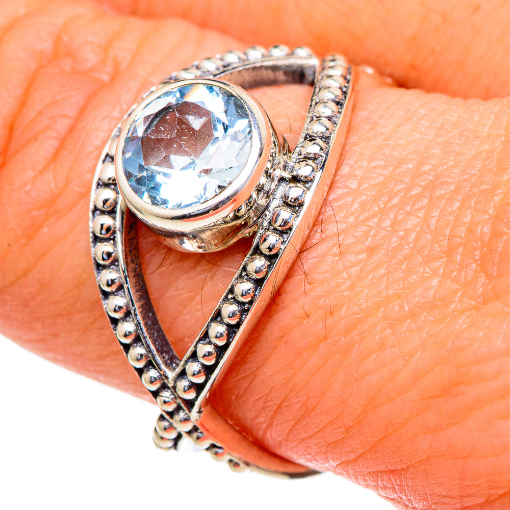 Blue Topaz Rings handcrafted by Anasilvercos - RING98234