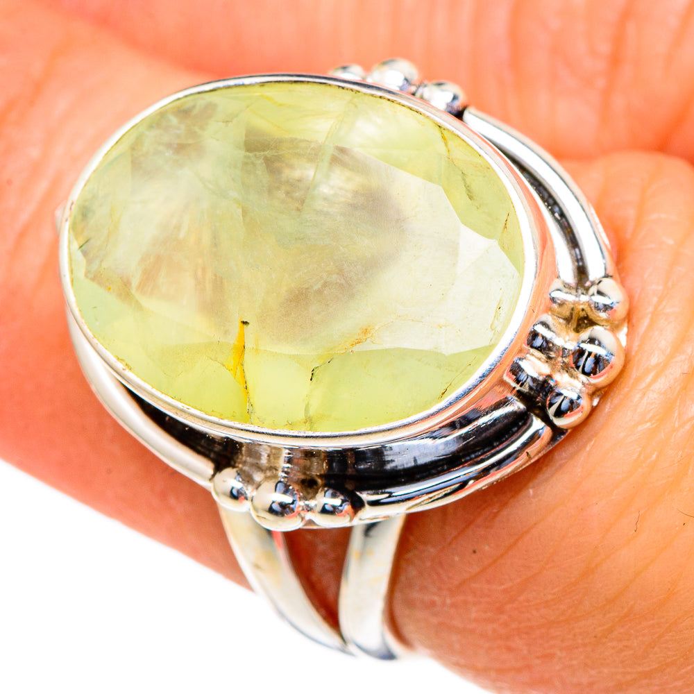 Prehnite Rings handcrafted by Anasilvercos - RING98241