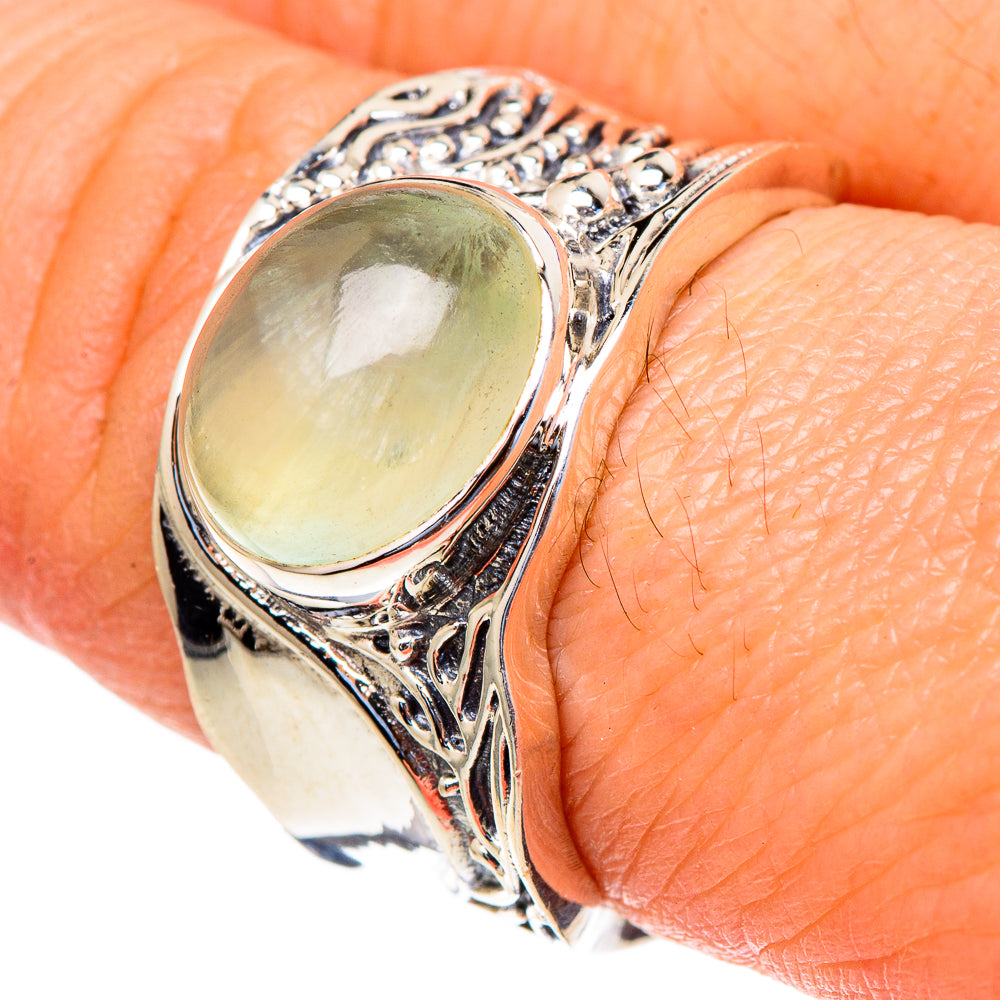 Prehnite Rings handcrafted by Anasilvercos - RING98242