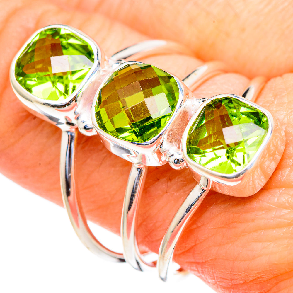 Peridot Rings handcrafted by Anasilvercos - RING98243