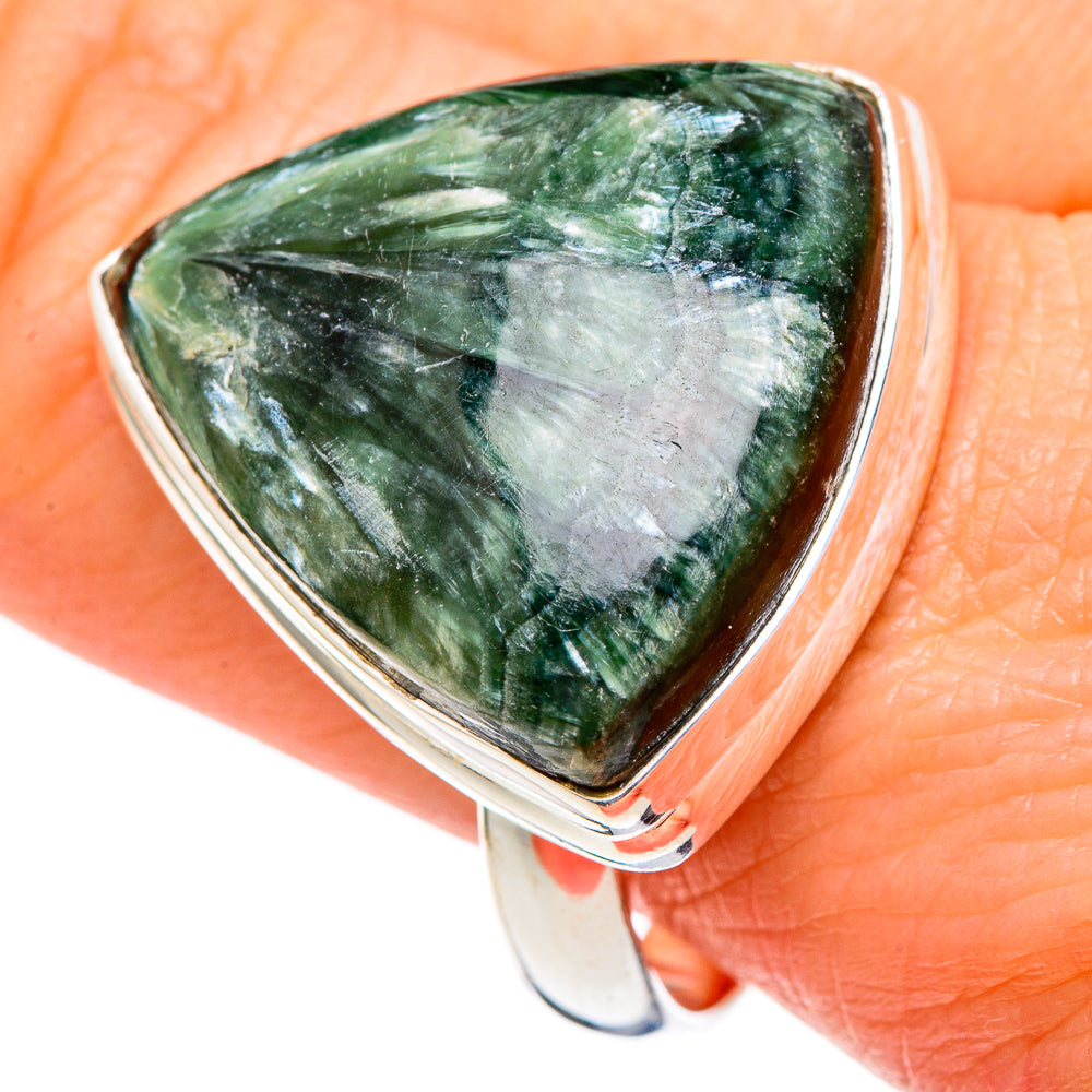 Seraphinite Rings handcrafted by Anasilvercos - RING98247