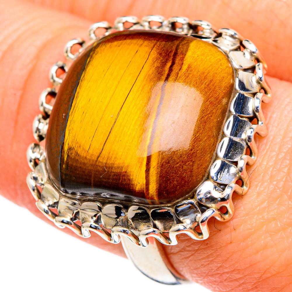 Tiger Eye Rings handcrafted by Anasilvercos - RING98252