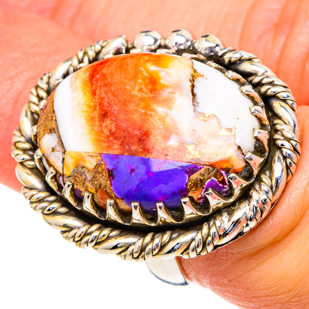 Spiny Oyster Turquoise Rings handcrafted by Anasilvercos - RING98272