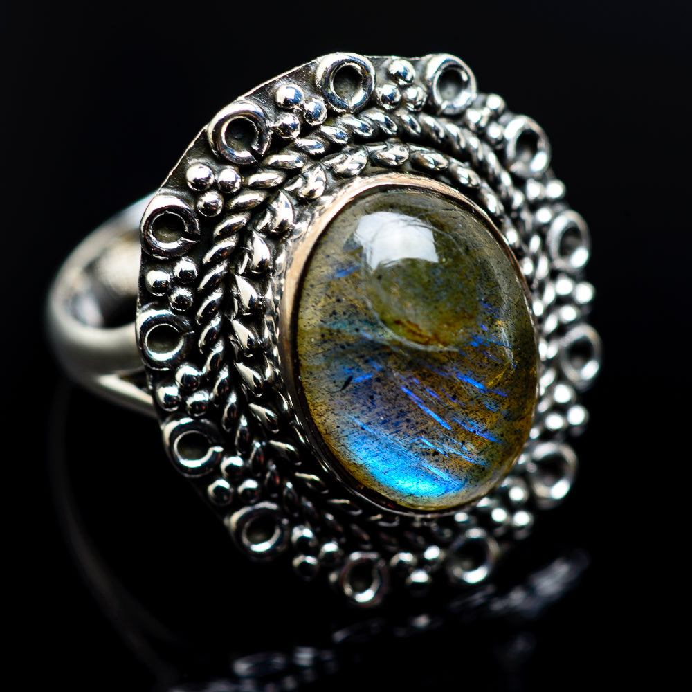 Labradorite Rings handcrafted by Anasilvercos - RING982765