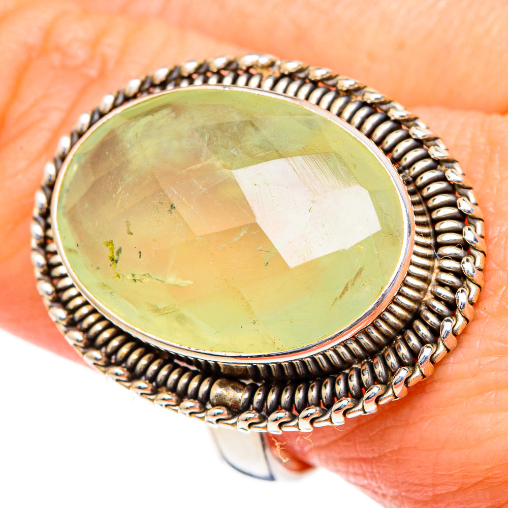 Prehnite Rings handcrafted by Anasilvercos - RING98289