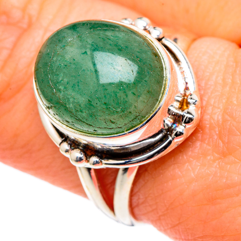 Green Aventurine Rings handcrafted by Anasilvercos - RING98305