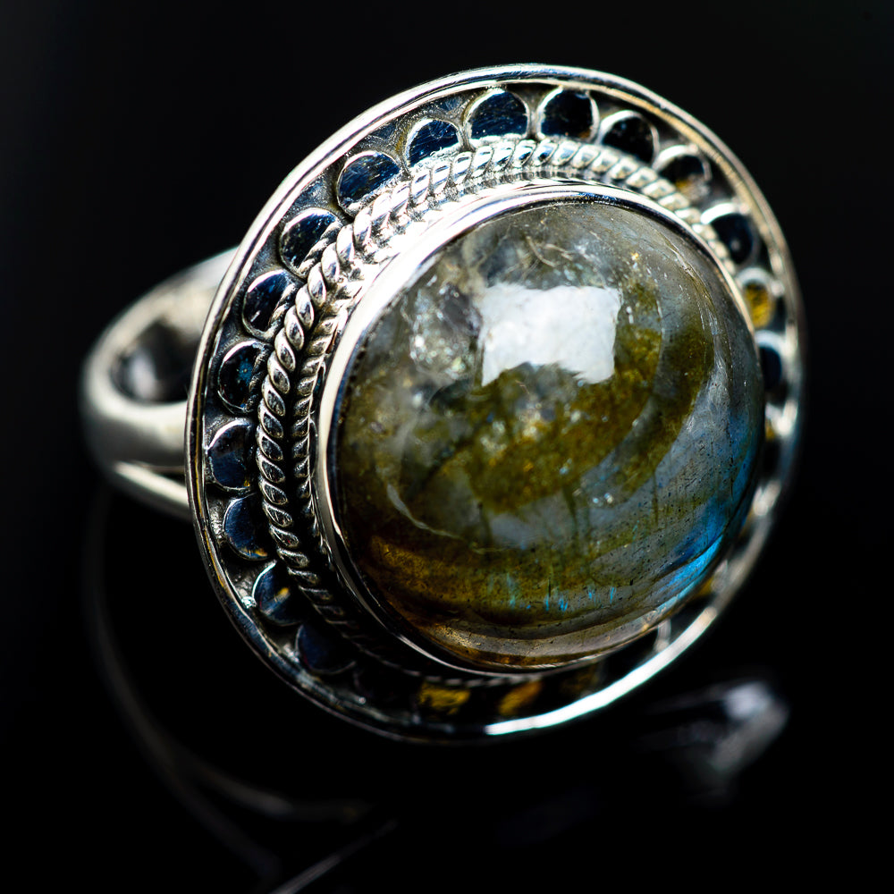 Labradorite Rings handcrafted by Anasilvercos - RING983293