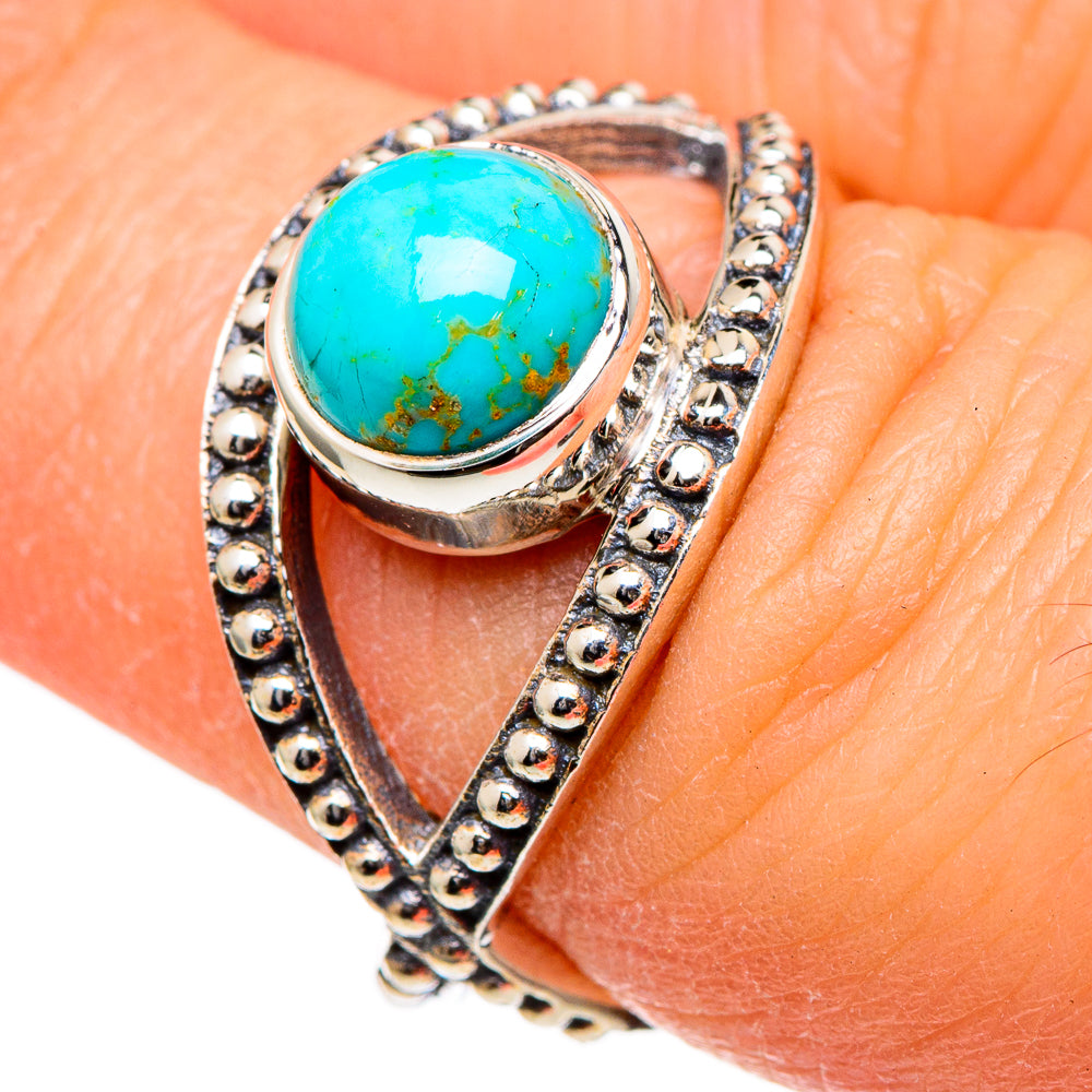 Tibetan Turquoise Rings handcrafted by Anasilvercos - RING98343