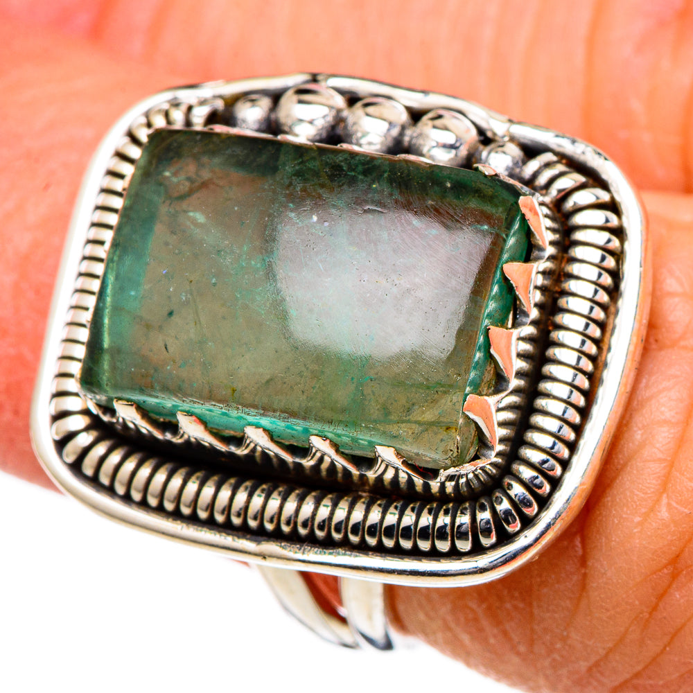 Green Fluorite Rings handcrafted by Anasilvercos - RING98344