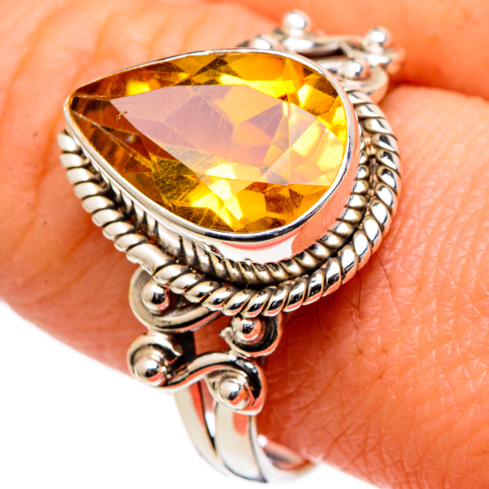 Mandarin Citrine Rings handcrafted by Anasilvercos - RING98350