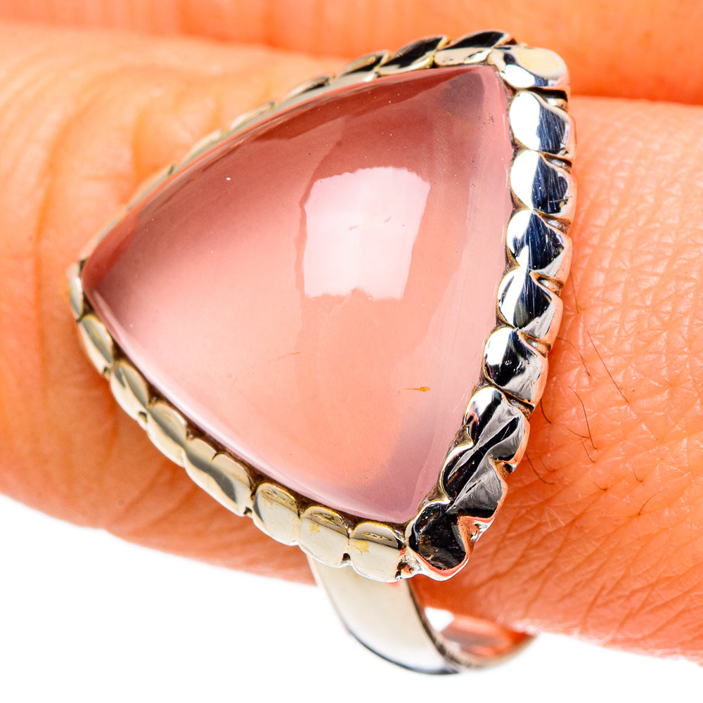 Rose Quartz Rings handcrafted by Anasilvercos - RING98354