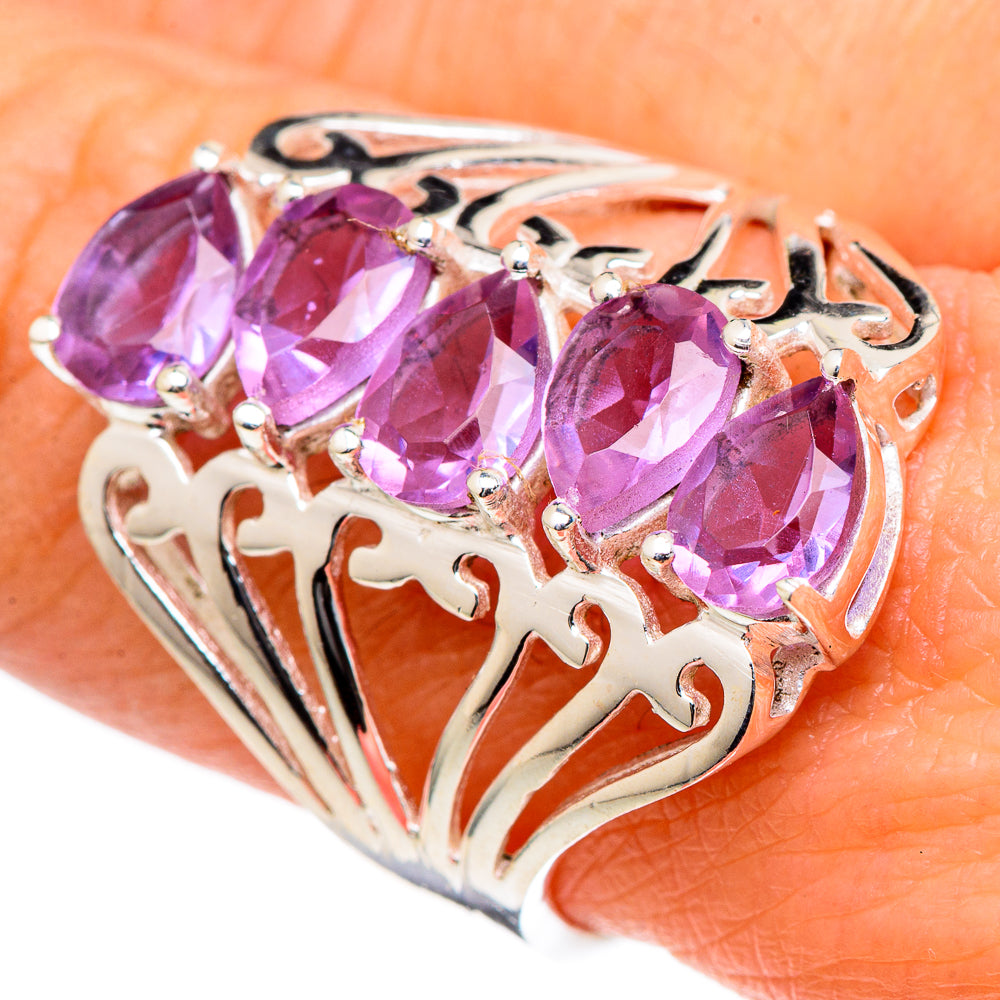 Color Change Alexandrite (lab.) Rings handcrafted by Anasilvercos - RING98365