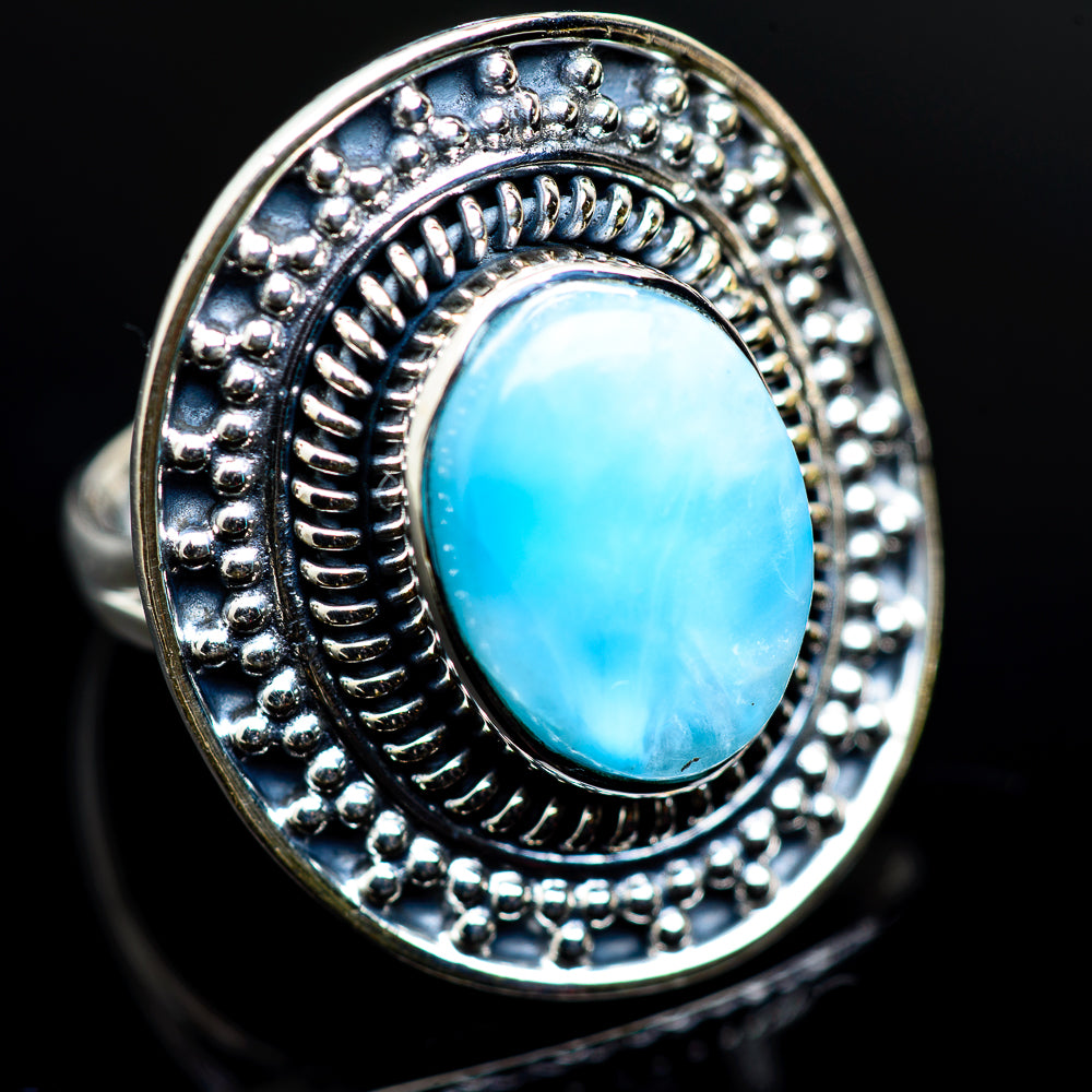 Larimar Rings handcrafted by Anasilvercos - RING983709