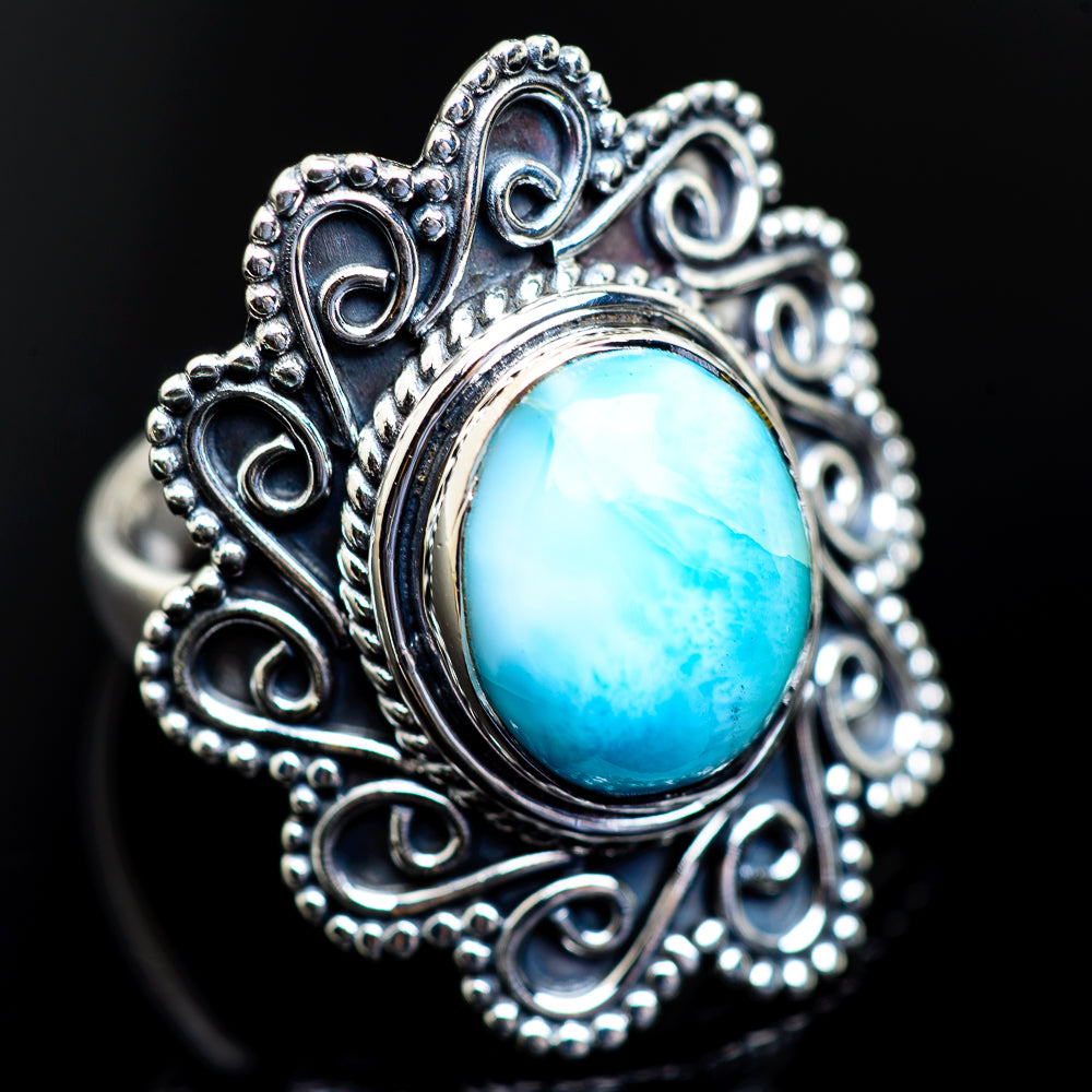 Larimar Rings handcrafted by Anasilvercos - RING984170