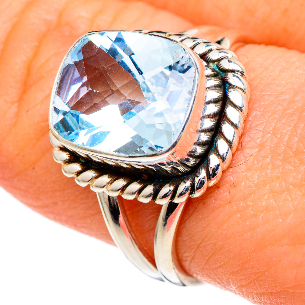 Blue Topaz Rings handcrafted by Anasilvercos - RING98418