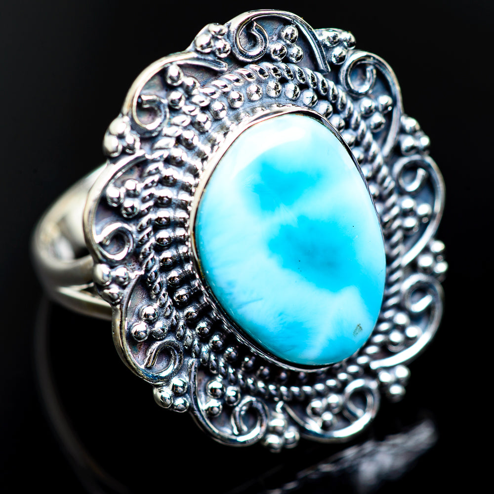 Larimar Rings handcrafted by Anasilvercos - RING984191