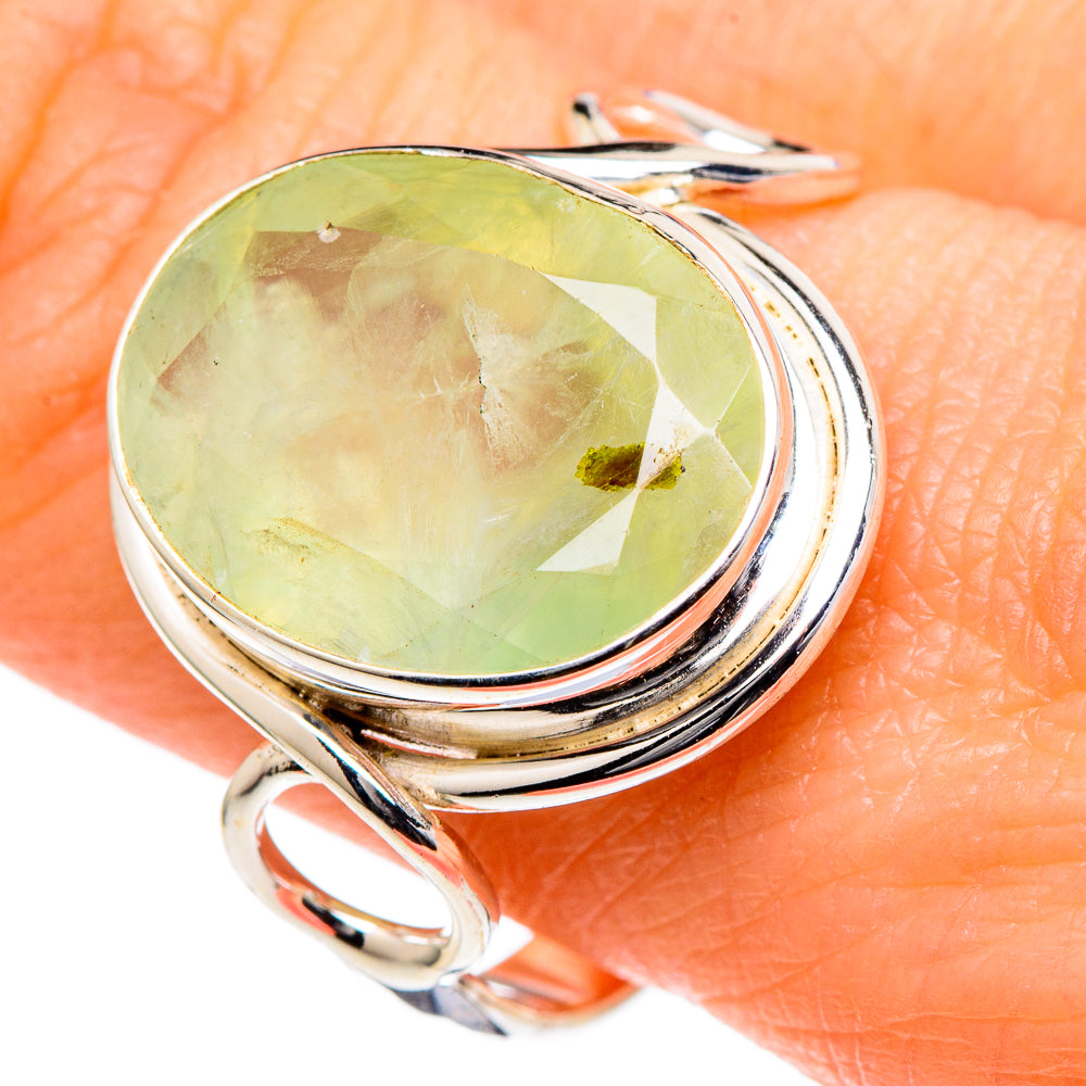 Prehnite Rings handcrafted by Anasilvercos - RING98424