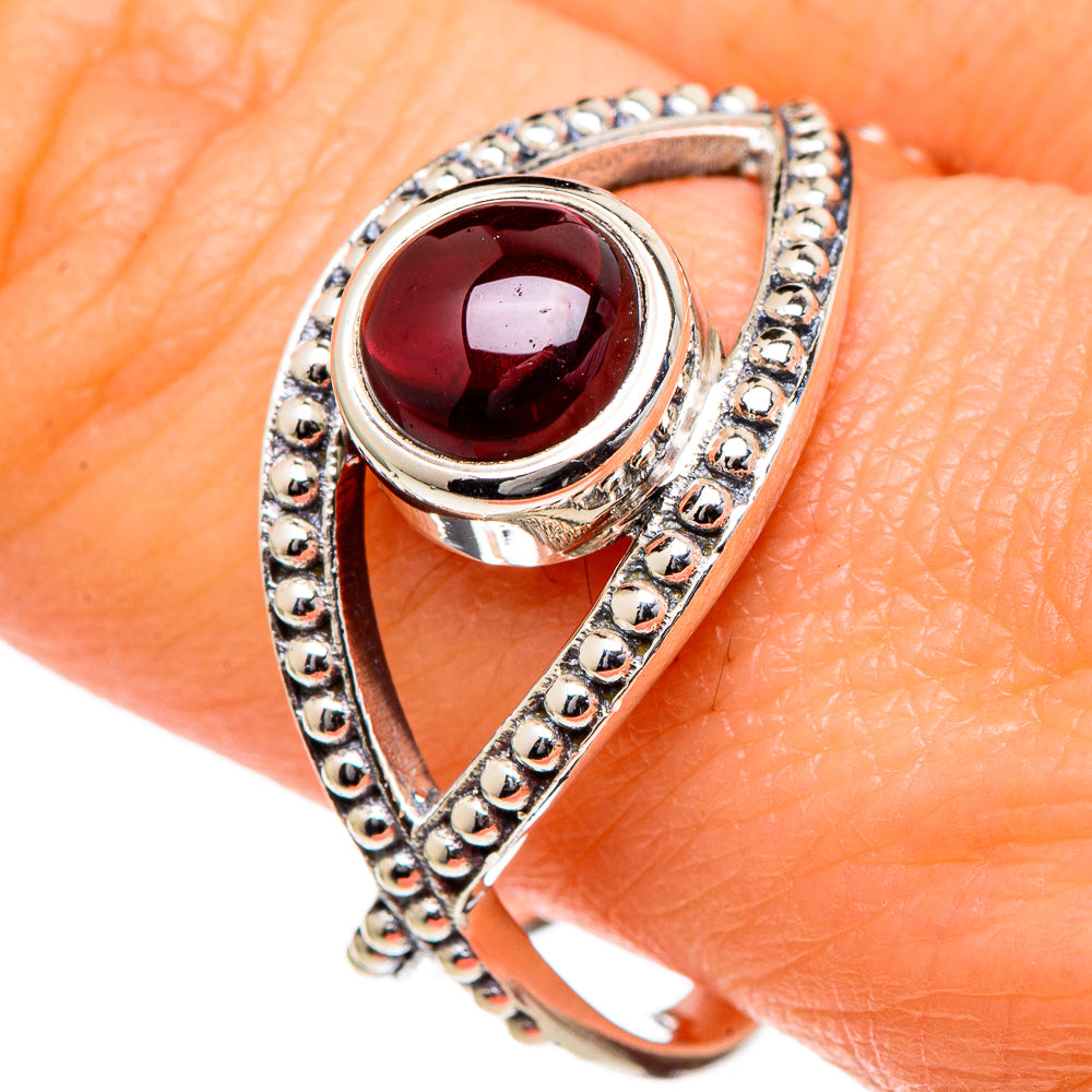 Garnet Rings handcrafted by Anasilvercos - RING98433
