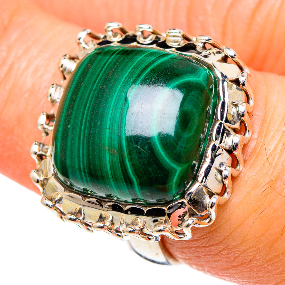 Malachite Rings handcrafted by Anasilvercos - RING98458