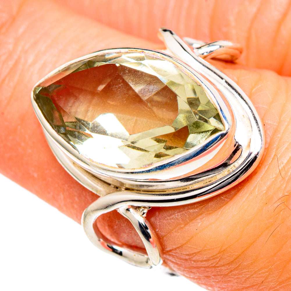 Green Amethyst Rings handcrafted by Anasilvercos - RING98459
