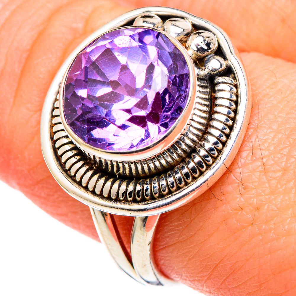 Color Change Alexandrite (lab.) Rings handcrafted by Anasilvercos - RING98469