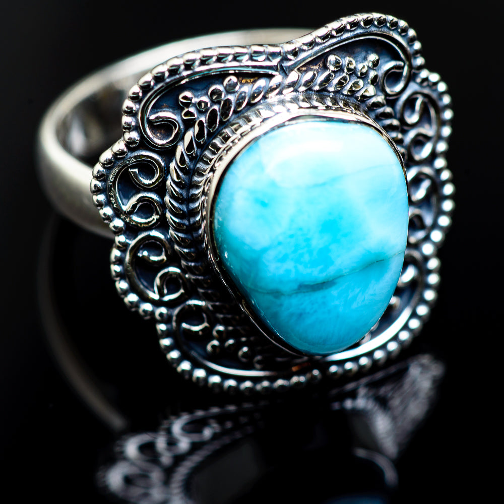 Larimar Rings handcrafted by Anasilvercos - RING984777