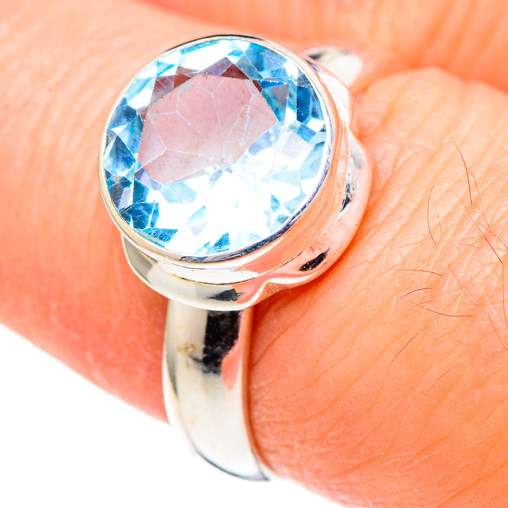 Blue Topaz Rings handcrafted by Anasilvercos - RING98486