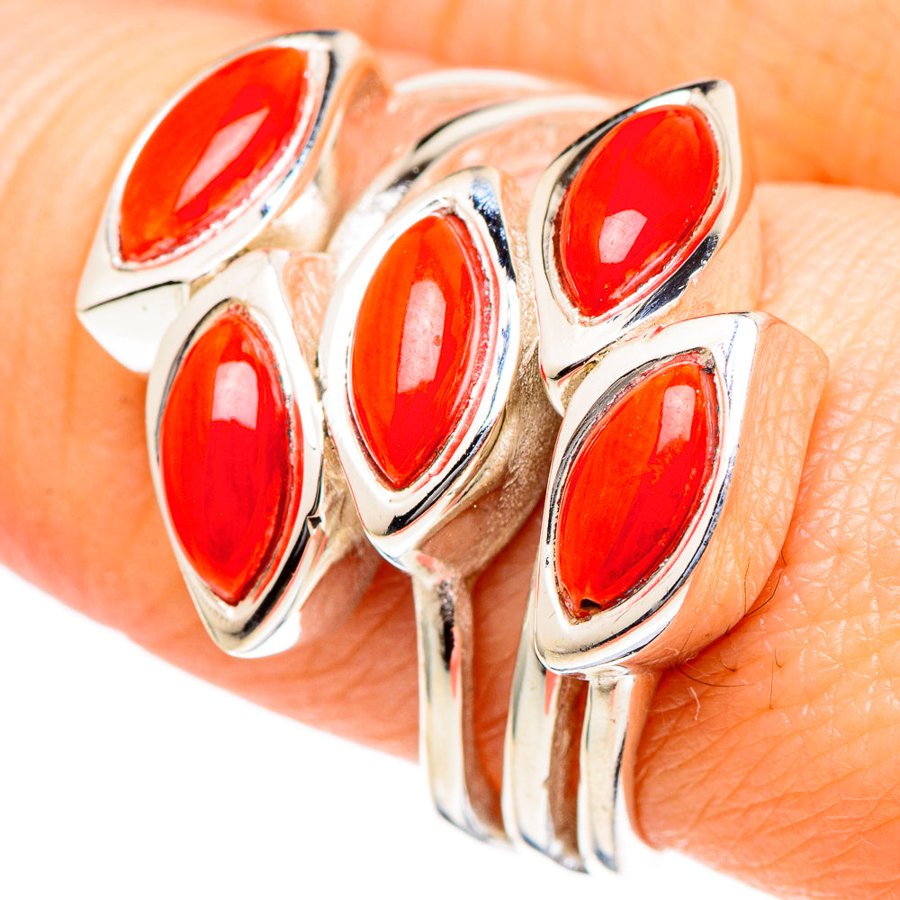 Mediterranean Red Coral Rings handcrafted by Anasilvercos - RING98496